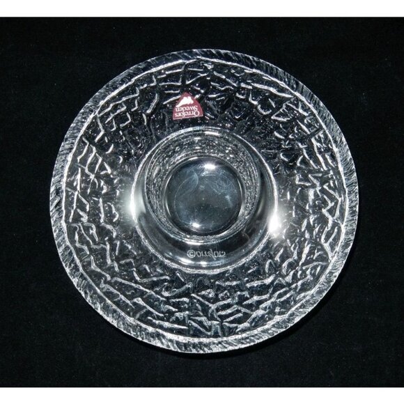 Orrefors Sweden Crystal Textured Glass votive candle Holders - Set Of 2 - Picture 4 of 5